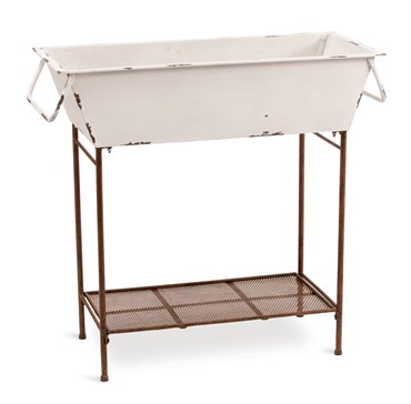 Deer Park Large White Tub Floor Planter