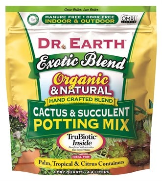 Dr Earth 4qt Exotic Blend Cactus & Succulent Potting Soil