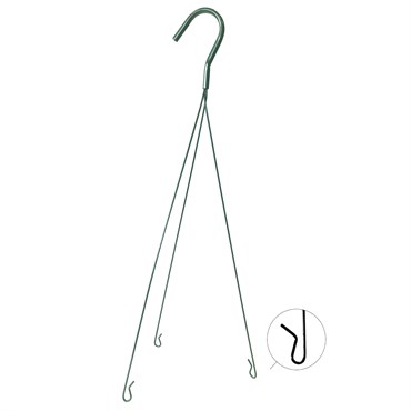 GS WIRE HANGER GREEN 3 STRAND FITS 12" AND 14" COCO LINED HANGING BASKETS