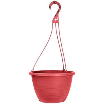 Grower Select 10.00 Everest Hanging Basket, With 18in Hanger, Blush Red, 70 per Case, 10.08in OD x 6.99in H, 1.5 Gallon