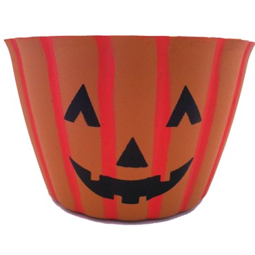 Grower Select 09.00 Little Harv Pumpkin Cover Pot With Face 90/CS