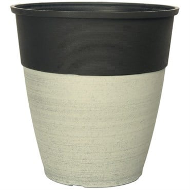 Grower Select 14.00 Hendrix Round Planter, Stone Fusion, 25 per Case, 14.49in OD x 15.00in H, 5.9 Gallon