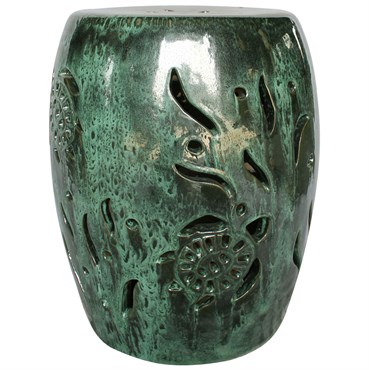 MCarr 19" Sea Turtle Stool Falling Green
