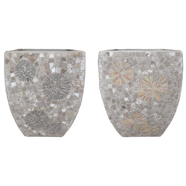 MCarr 18pc Light Cement Circle Theme Planter Pallet