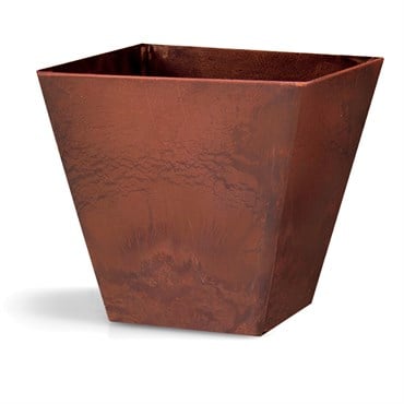 Artstone Ella 10" Square Planter Rust