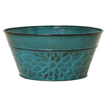 Robert Allen 8" Laurel Bowl Planter Lagoon