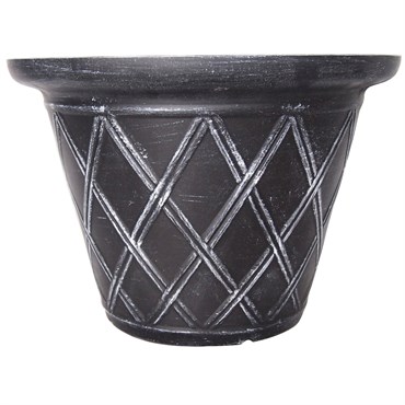 GROWER SELECT ENVIROBLEND 20IN LATTICE ROUND WEATHERED BLACK 6/CS