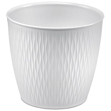 Deroma 7.9" Ariel Pot Premium Plastic White