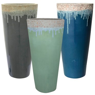 MCarr 15PC Tall Round Pltr Plt Mixed Colors