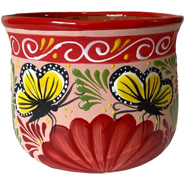 Talavera 8" Bella Especial Champanera Pot Red
