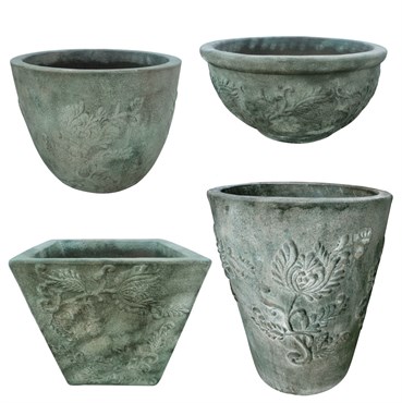 MCarr 26PC Fern Planter Plt Antique Green Wash