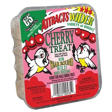 C&S 11.75oz Cherry Treat Suet Cake