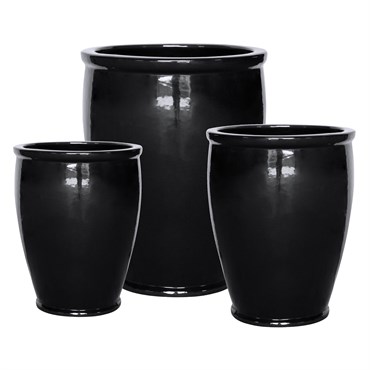 MCarr 15pc Tall Smooth Planter Pallet Glossy Black