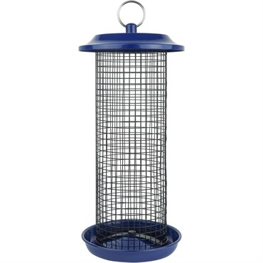 Natures Way 2qt Metal Mesh Mixed Seed and Peanut Bird Feeder Cobalt