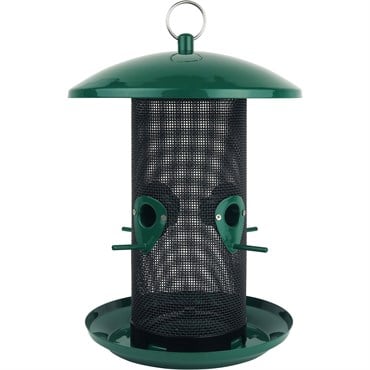 Natures Way 2.5qt Perch If You Please Metal Mesh Mixed Seed Bird Feeder Verdigris