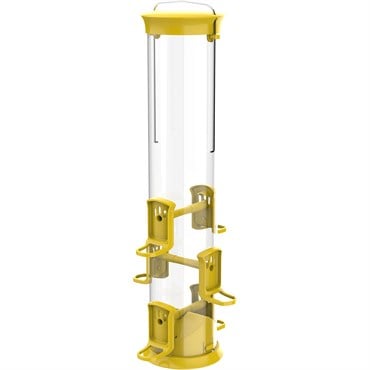 Natures Way 2.1qt Large Plastic Tube Thistle Feeder Yellow