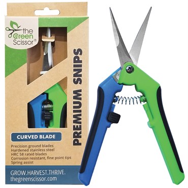 Green Scissor Preminium Snips - Curved