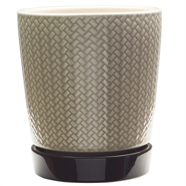 Southern Patio 6.5"H Alice Planter Light Brown Finish