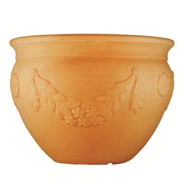 Tusco 14" Garland Bowl Washed Terra Cotta