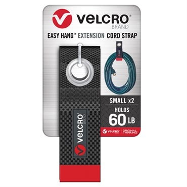 Velcro Brand 2pk 1.5"x10" Extension Cord Strap Black