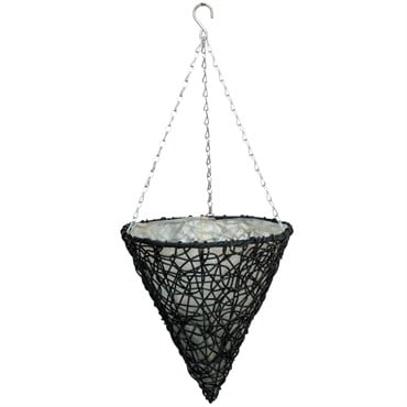 Gardener Select 14" Cone Hanging Basket Dark Blue Wicker 20/CS