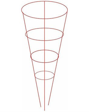 Midwest Wire Works 42" Tomato Cage Red 4 Ring 3 Leg