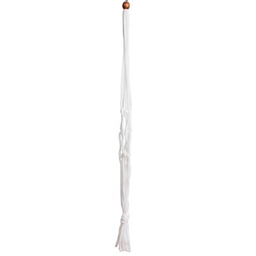 Primitive 30" White Macrame Plant Hanger