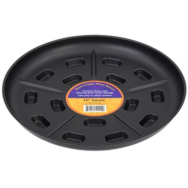 Plant Stand 14" Down Under Saucer Black