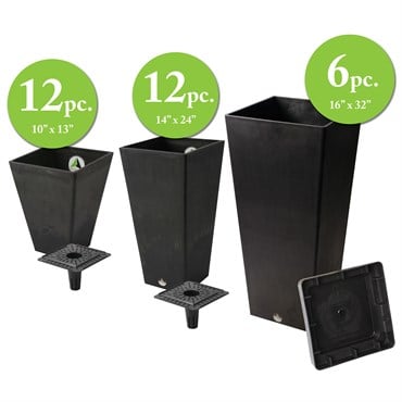 Algreen 28pc Square Planter Display Black