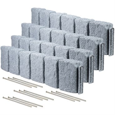 Beuta 48"x9.5"x4" XL Block Landscape Edging Greystone