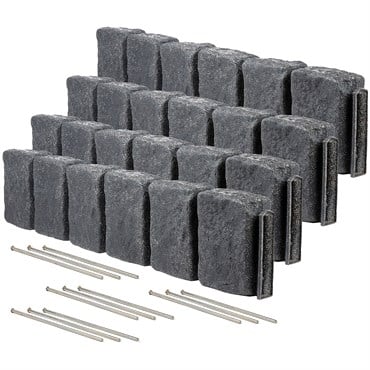 Beuta 48"x9.5"x4" XL Block Landscape Edging Charcoal