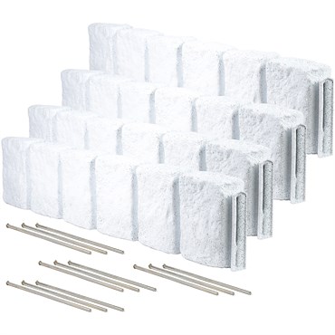 Beuta 48"x9.5"x4" XL Block Landscape Edging Limewash