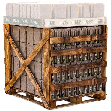 Beuta XL Block 4' Sections with 2 Landscape Spikes Sandstone