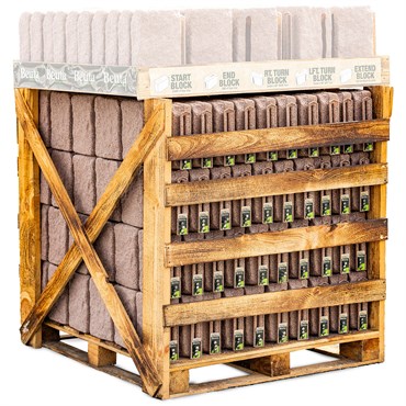 Beuta XL Block 4' Sections with 2 Landscape Spikes Cobblestone
