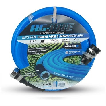 BluBird 1/2"x15' Ag-Lite Rubber Hose