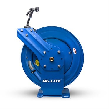 BluBird 3/4"x65' Ag-Lite Dual Arm Hose Reel w/ Rubber Water and 6' Lead Hose