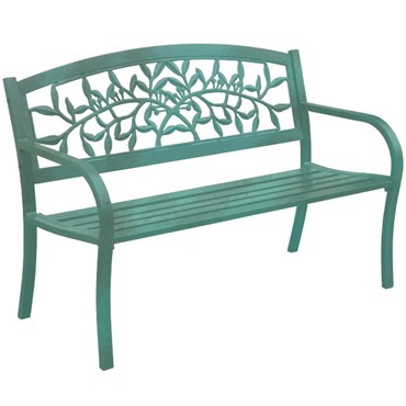 Innova Spring Leave Steel Bench Patina