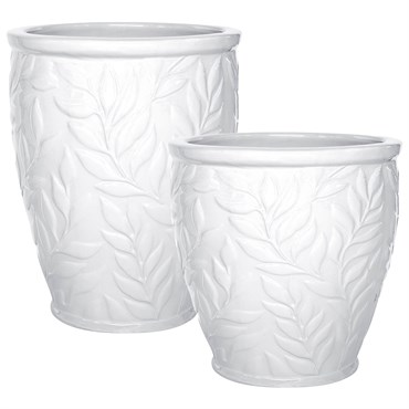 MCarr 30pc Round Fern Planter Pallet White