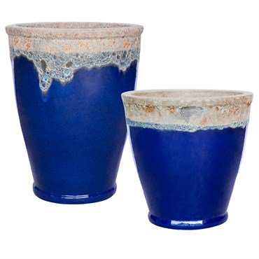 MCarr 30pc Flat Rim Planter Pallet Volcanic Admiral Blue