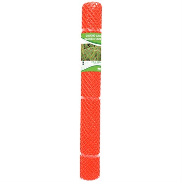 Greenyard 4'x50' Diamond Grid Barrier Fence Orange