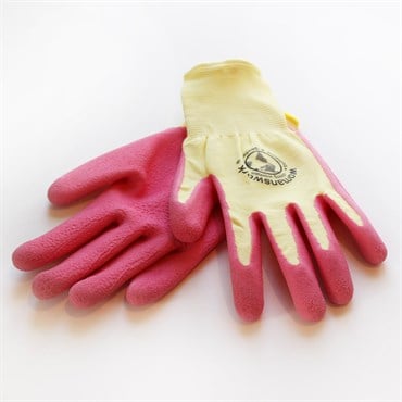 WWG Medium Pink Weeding Glove Latex Dipped