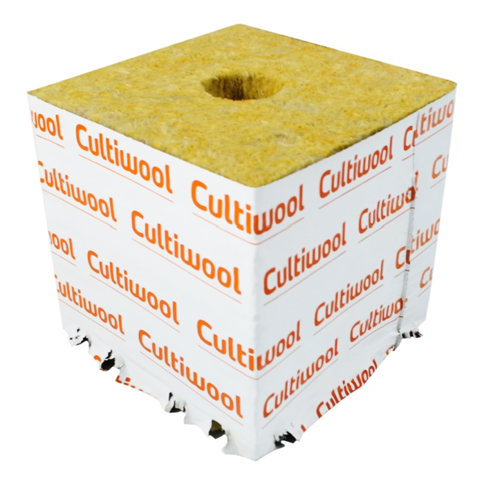 Cultiwool 6" x 6" x 6" Block w/ Optidrain (48 Block/Case) - Cultilene