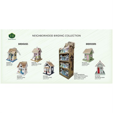 Home Bazaar 24pc Neighborhood Birdhouse & Feeder Assortment