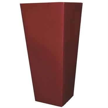Tusco 26" Cosmo Tall Square Planter Oxblood