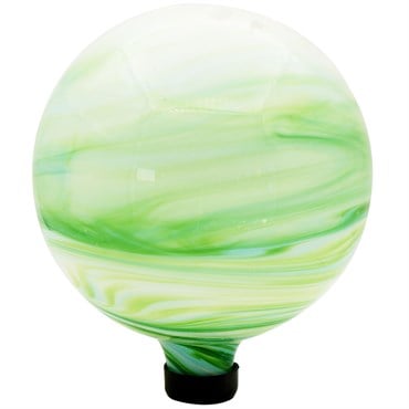Gardener Select 10" Green Swirl Glass Gazing Globe