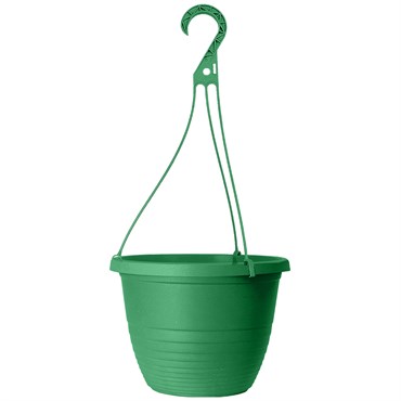 Grower Select 10.00 Everest Hanging Basket, With 18in Hanger, Green, 70 per Case, 10.08in OD x 6.99in H, 1.5 Gallon