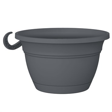 HC 12" Eclipse Round Hanging Basket Warm Gray