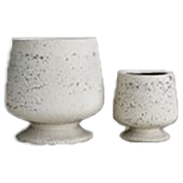 MCarr 16pc Ficonstone Short Snifter Urn Planter Pallet Ivory