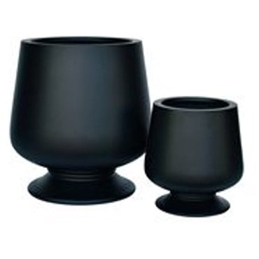 MCarr 16pc Ficonstone Short Snifter Urn Planter Pallet Matte Black