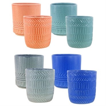 MCarr 16PC 6.7" Medium Planter Set Mixed Colors